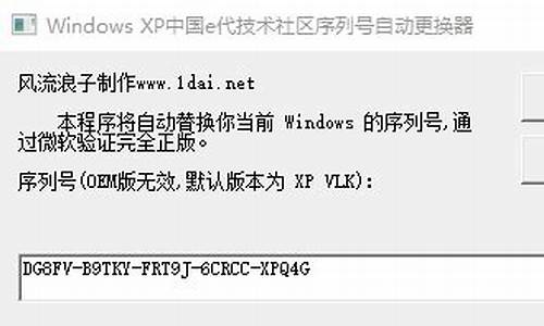 替换xp序列号_windows xp 替换序列号